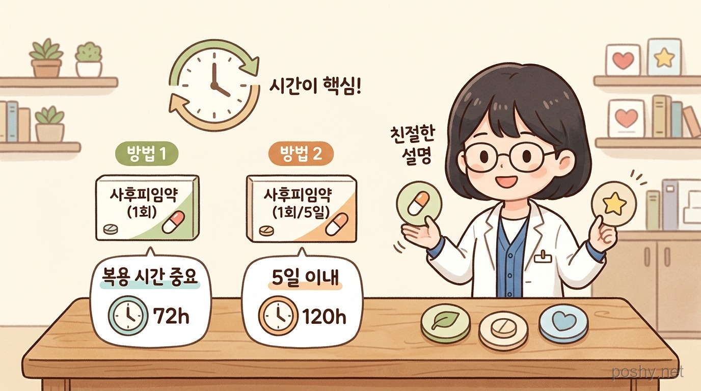 사후피임약 노레보원 vs 엘라원 비교 및 시간의 중요성